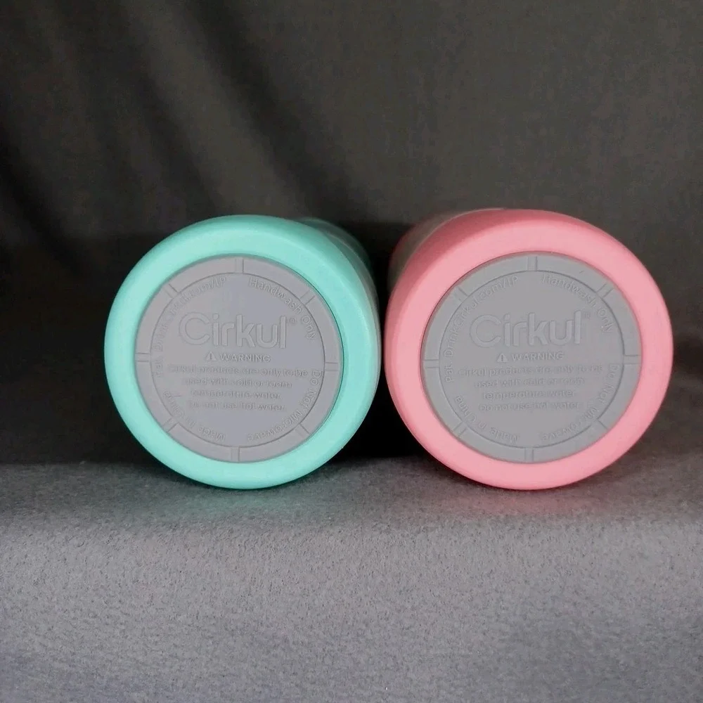 Cirkul StrawSip Flip Water‎ Bottle 26oz Dbl Wall Spearmint & Charmed Lot Of 2